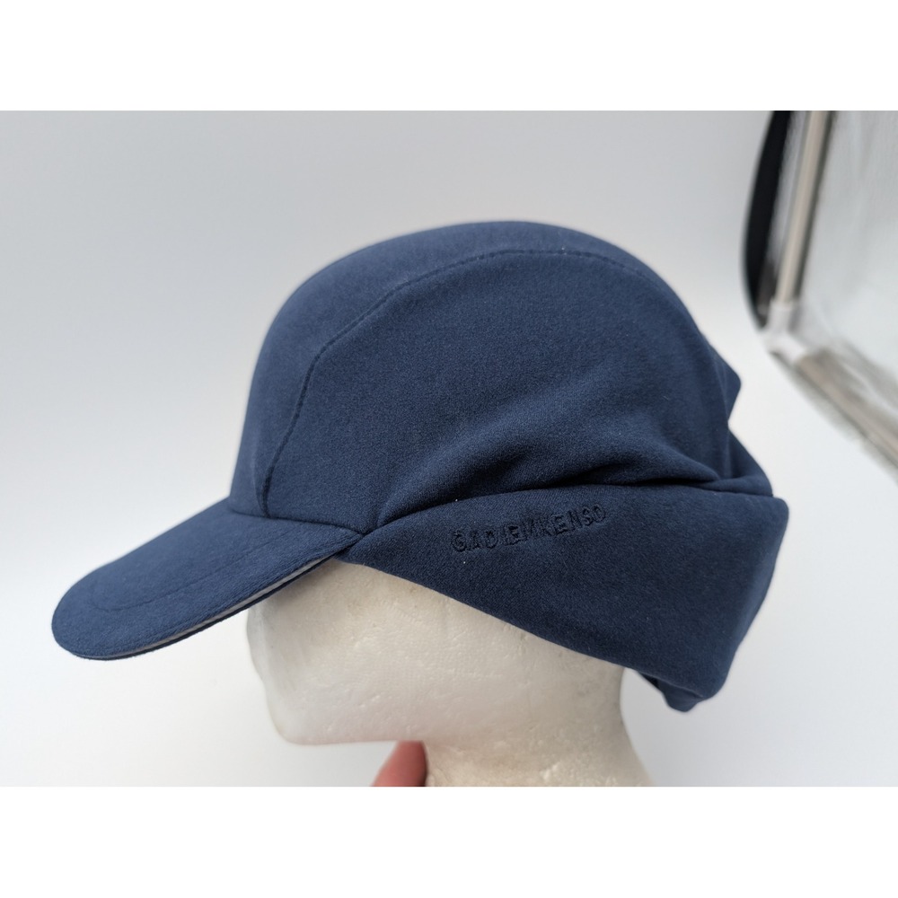 Gadiemkensd Navy Blue Fleece Ear Flap Cap Reflective Trim Winter Hat
